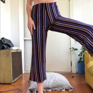 Urban outfitters striped pants/trousers/floods
